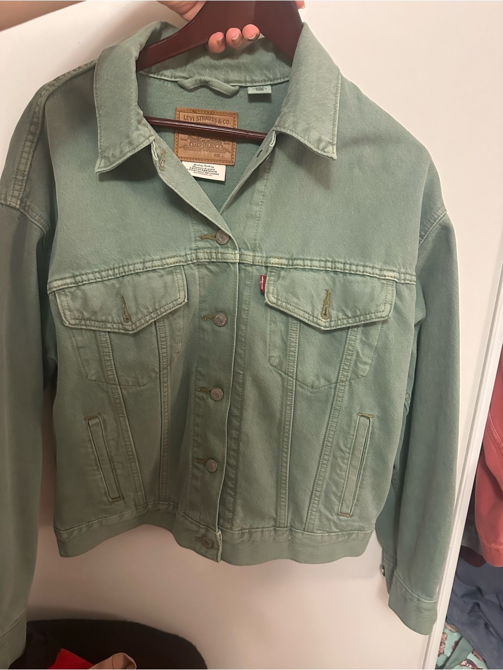 Levi's Sage Green 90s trucker Denim Jacket -